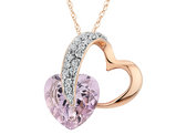 3/4 Carat (ctw) Pink Amethyst Pendant Necklace in 10K Rose PInk Gold with Chain